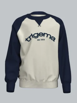 Raglan Sweatshirt mit Kontrastfarben Navy