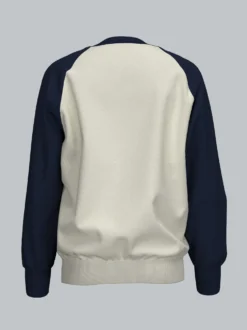 Raglan Sweatshirt mit Kontrastfarben Navy