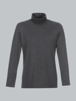 Rollkragenshirt Anthrazit-melange