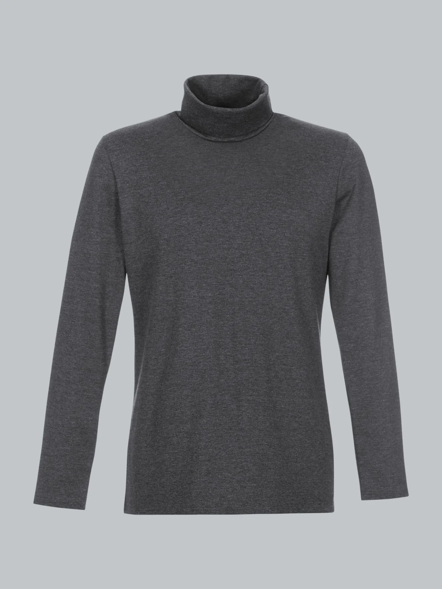 Rollkragenshirt Anthrazit-melange
