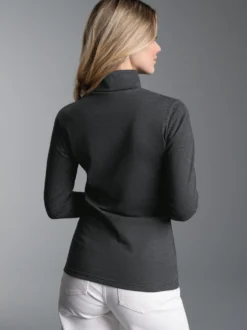 Rollkragenshirt Anthrazit-melange