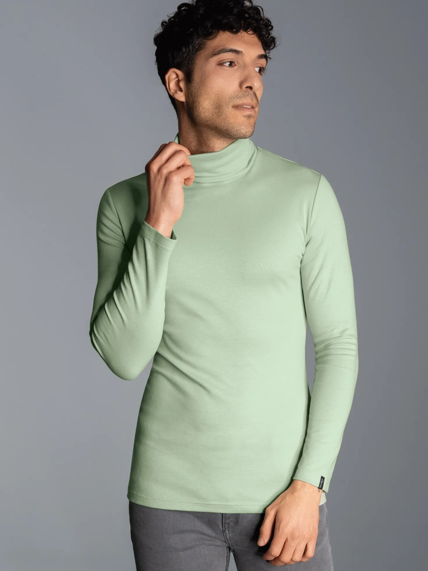 Rollkragenshirt Green tea