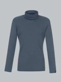Rollkragenshirt Jeans-melange