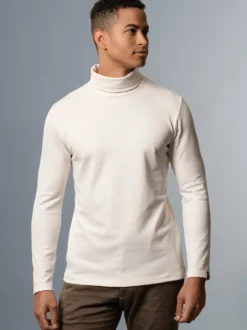 Rollkragenshirt Natur