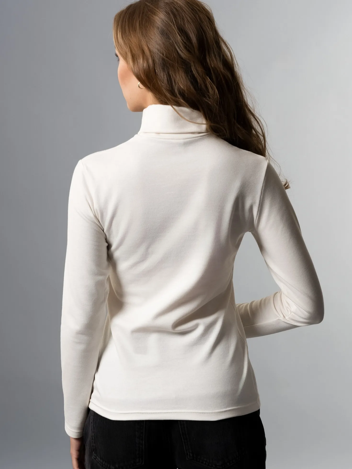 Rollkragenshirt Natur