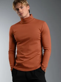 Rollkragenshirt Zimt