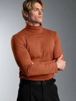 Rollkragenshirt Zimt