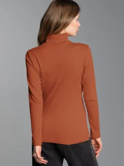 Rollkragenshirt Zimt