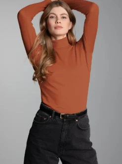 Rollkragenshirt Zimt