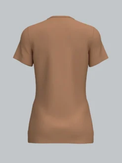 Rundhalsshirt aus Viskose Haselnuss