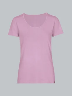 Rundhalsshirt aus Viskose Orchidee
