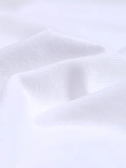Rundhalsshirt aus Viskose Weiss