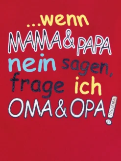 Shirt Feinripp Oma & Opa Kirsch