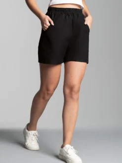 Shorts aus 100% Baumwolle Schwarz
