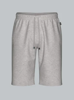 Shorts in strukturierter Sweat-Qualität Grau-melange