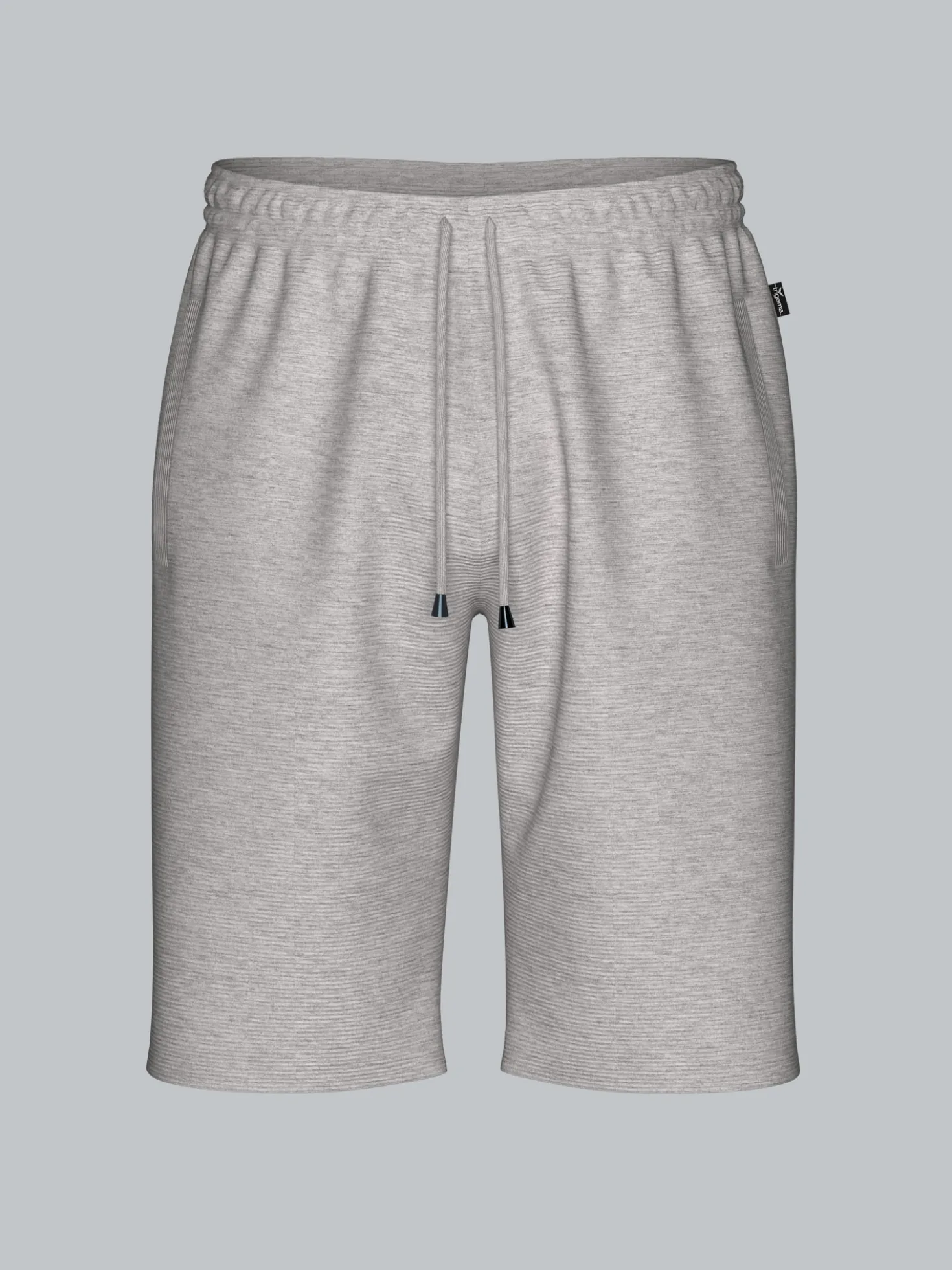 Shorts in strukturierter Sweat-Qualität Grau-melange