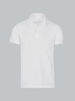 Slim Fit Poloshirt aus DELUXE-Piqué Weiss