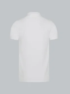 Slim Fit Poloshirt aus DELUXE-Piqué Weiss