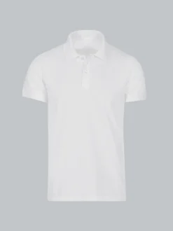 Slim Fit Poloshirt aus DELUXE-Piqué Weiss