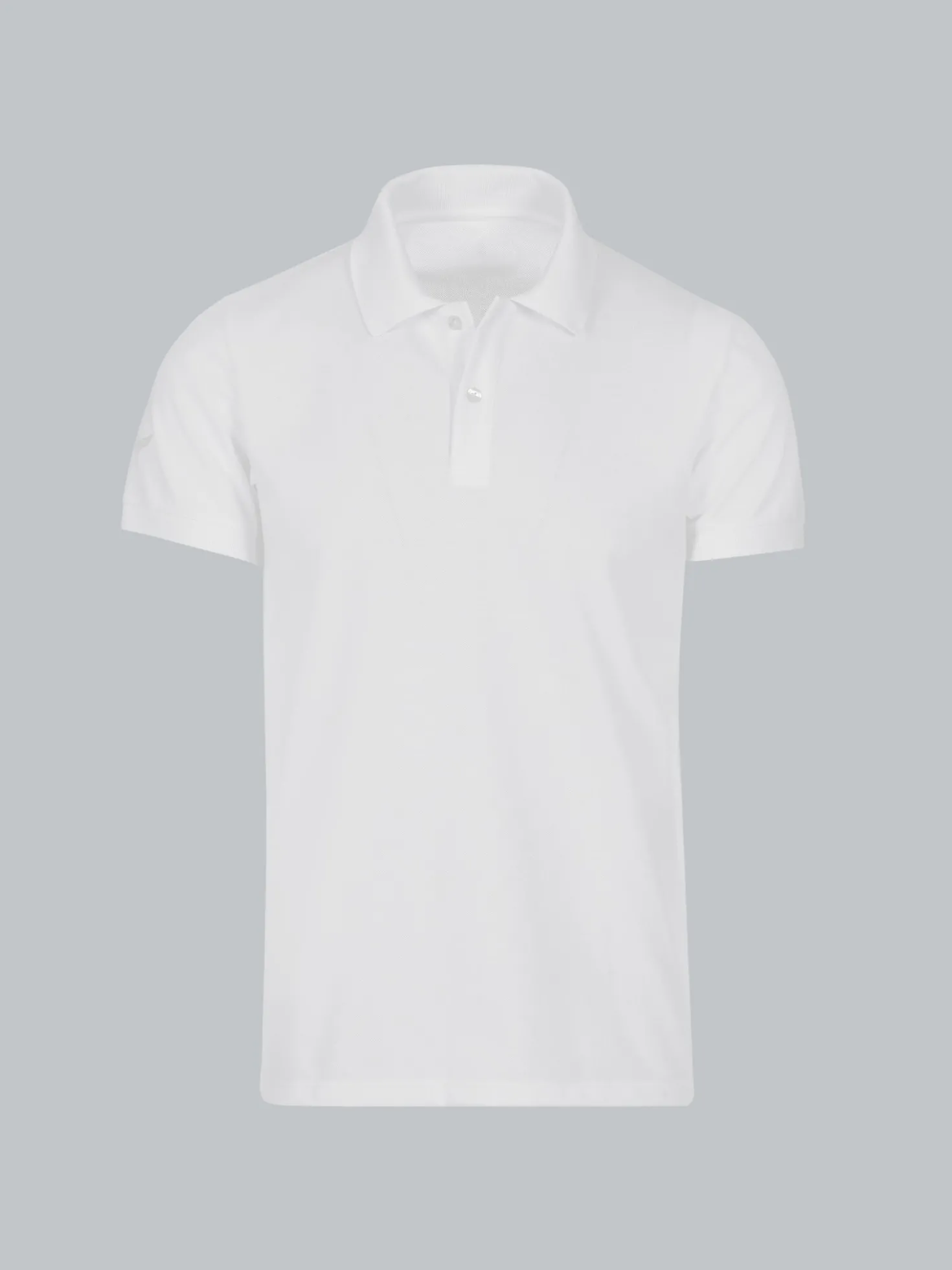 Slim Fit Poloshirt aus DELUXE-Piqué Weiss