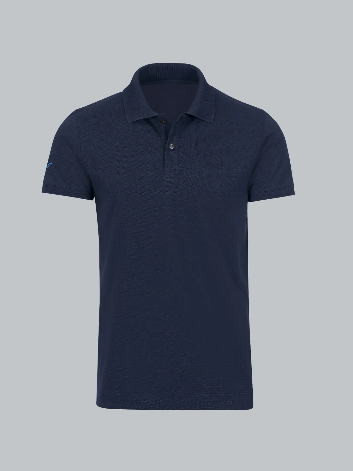 Slim Fit Poloshirt aus DELUXE-Piqué Navy