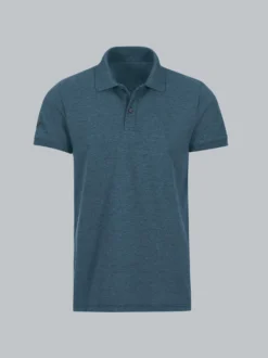Slim Fit Poloshirt aus DELUXE-Piqué Jeans-melange