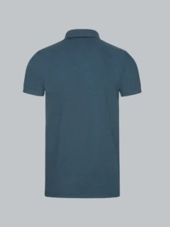 Slim Fit Poloshirt aus DELUXE-Piqué Jeans-melange