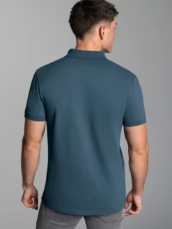 Slim Fit Poloshirt aus DELUXE-Piqué Jeans-melange