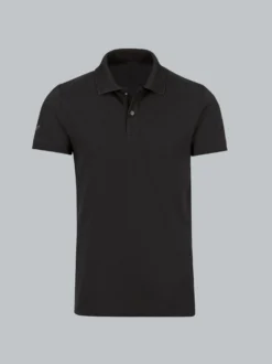 Slim Fit Poloshirt aus DELUXE-Piqué Schwarz