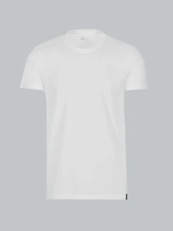 Slim Fit T-Shirt aus DELUXE Baumwolle Weiss