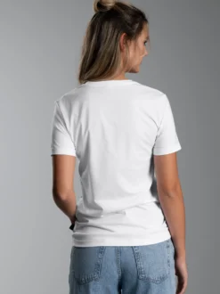 Slim Fit T-Shirt aus DELUXE Baumwolle Weiss