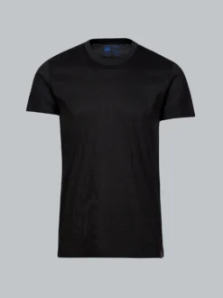Slim Fit T-Shirt aus DELUXE Baumwolle Schwarz