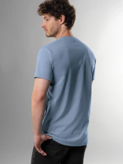 Slim Fit T-Shirt aus DELUXE Baumwolle Pearl-blue