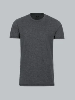 Slim Fit T-Shirt aus DELUXE Baumwolle Anthrazit-melange