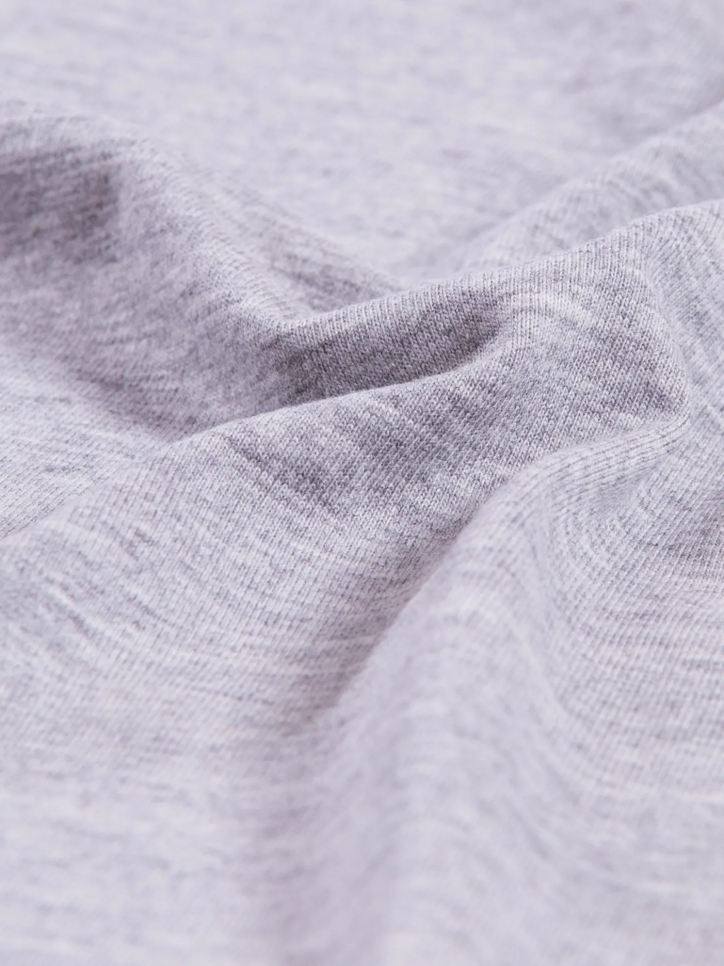 Slim Fit T-Shirt aus DELUXE Baumwolle Grau-melange
