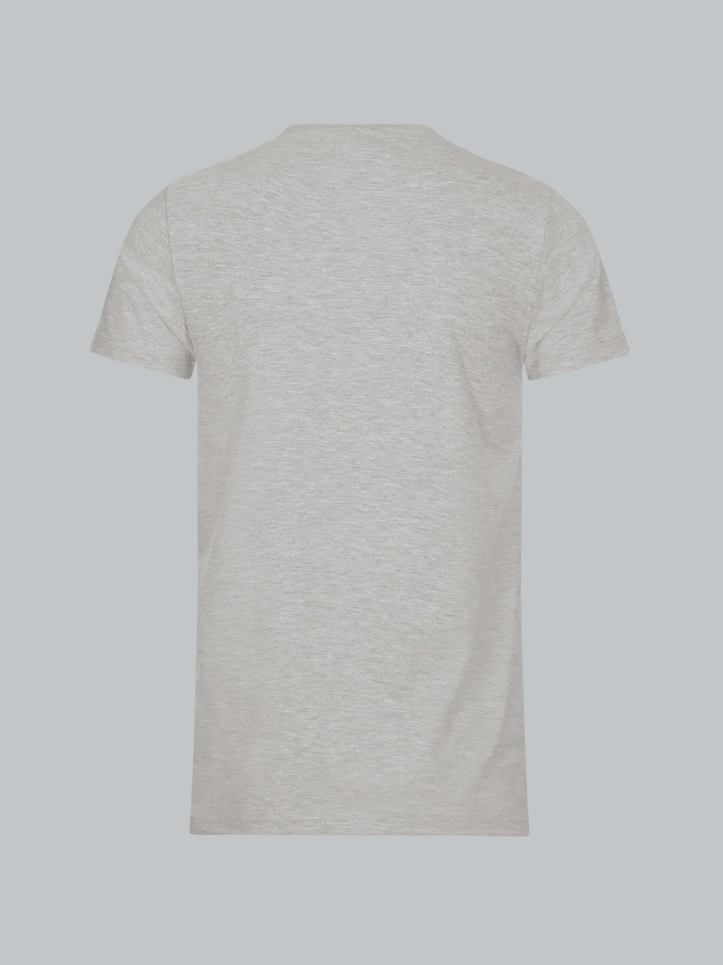 Slim Fit T-Shirt aus DELUXE Baumwolle Grau-melange