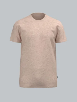 Slim Fit T-Shirt aus DELUXE Baumwolle Sand-melange