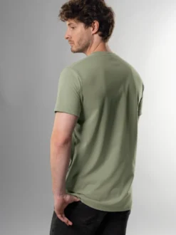 Slim Fit T-Shirt aus DELUXE Baumwolle Salbei