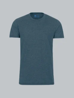 Slim Fit T-Shirt aus DELUXE Baumwolle Jeans-melange