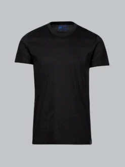 Slim Fit T-Shirt aus DELUXE Baumwolle Schwarz