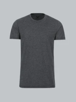 Slim Fit T-Shirt aus DELUXE Baumwolle Anthrazit-melange