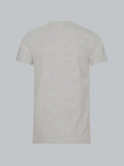 Slim Fit T-Shirt aus DELUXE Baumwolle Grau-melange