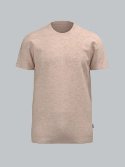 Slim Fit T-Shirt aus DELUXE Baumwolle Sand-melange