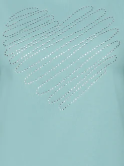 Slim Fit T-Shirt mit glitzerndem Herz-Printmotiv Gletscher