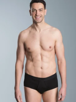 Slip Feinripp im Doppelpack Schwarz