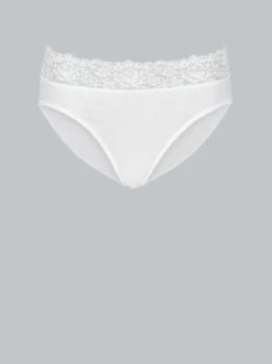 Slip mit Spitze Weiss