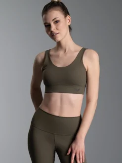 Sport BH mit reflektierender Schwinge Khaki