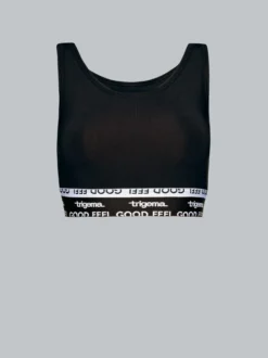 Sport-Bustier mit Elastikbund Schwarz