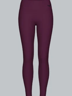 Sportleggings mit hohem Bund Aubergine