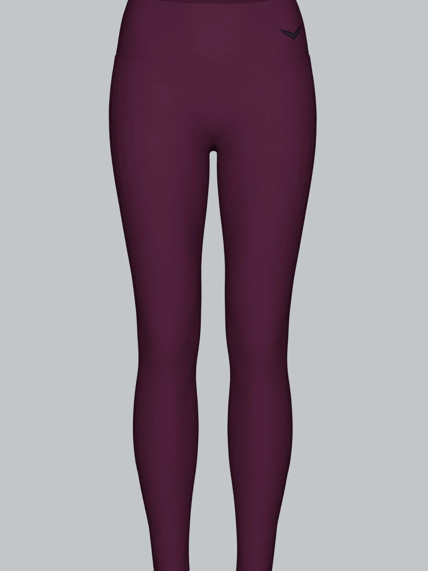 Sportleggings mit hohem Bund Aubergine